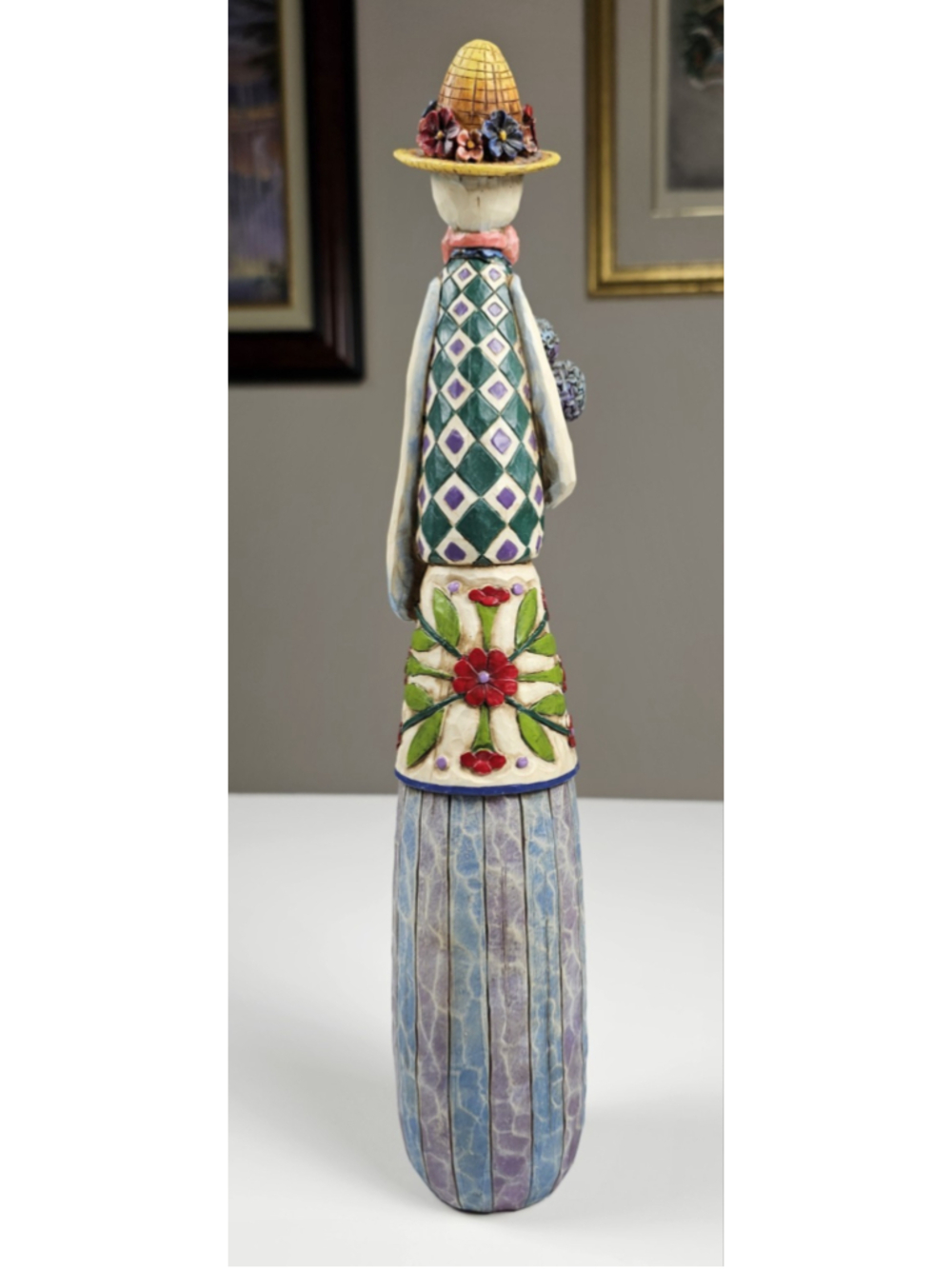 Jim Shore Heartwood Creek SIGNED 2004 Winter Bloom Snowman Figurine 112255 As Is - Picture 8 of 12